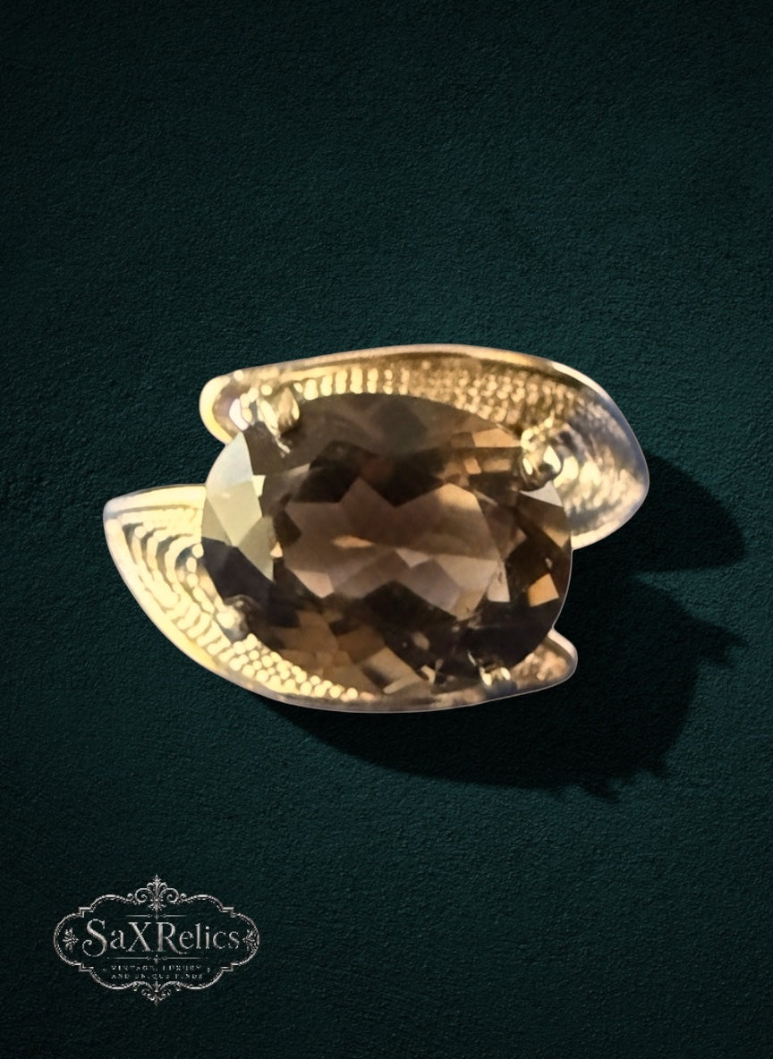 Vintage Sterling Silver Filigree Ring - Size 8