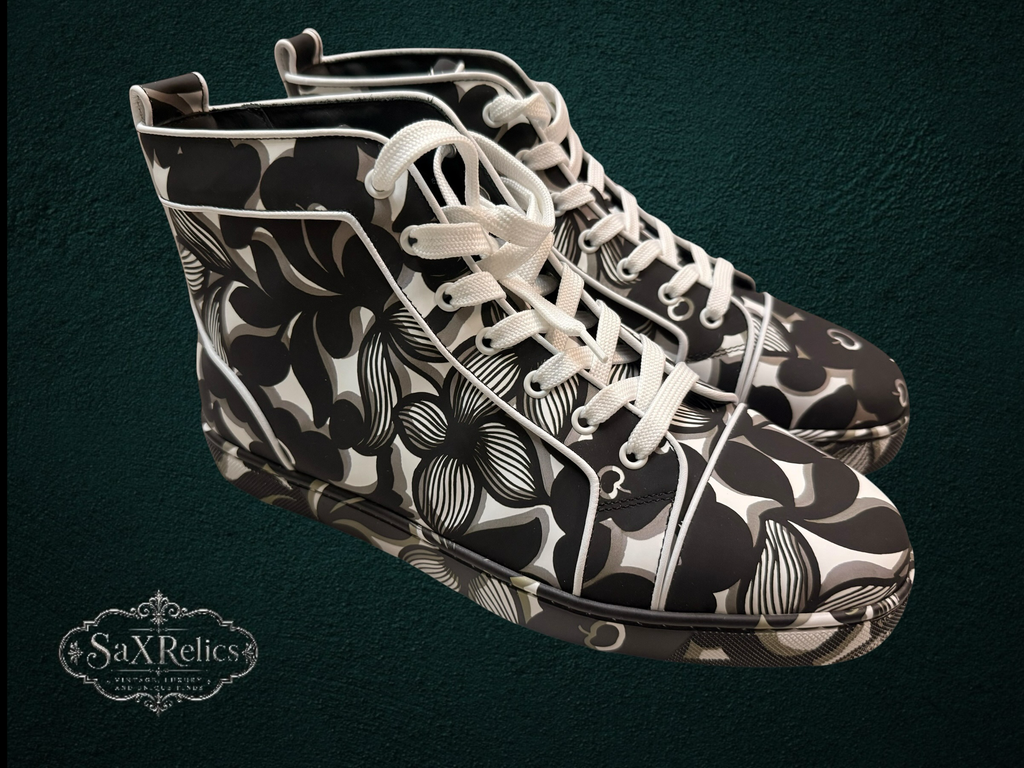 New in Box Christian Louboutin High Top Sneakers With Floral Print 9.5