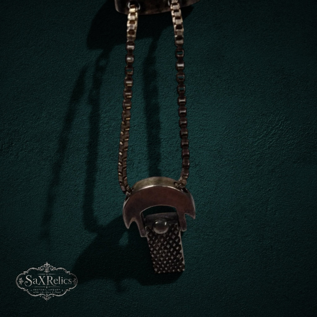 My Store SAXRelics vintage silver-tone heart link bracelet with delicate dual chains and textured clasp detail